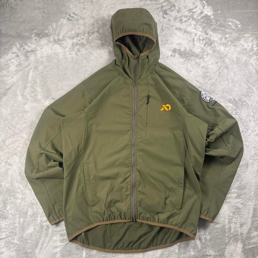 First Lite Corrugate Guide Jacket Men’s Medium Conifer Green Hunting Hooded